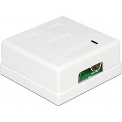 POWERTECH επιτοίχια πρίζα δικτύου CAB-N130, 2 θυρών, Cat.6 UTP, λευκή