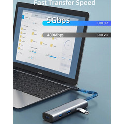 Cabletime CT-HUBP4 USB Hub 3.0 USB-C με 4 Θύρες USB-A