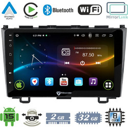 VenCore 3236-10007-0110B - Οθόνη Multimedia Android 15 9" 9109A MTK6762 Octa-Core 2GB/32GB IPS με Πρόσοψη, CarPlay, Android Auto και Υποστήριξη Κάμερας Οπισθοπορείας AHD για Honda CRV 2006-2012 - Μαύρ