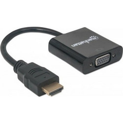 Manhattan HDMI to VGA Converter Μετατροπέας HDMI male σε VGA female 151467