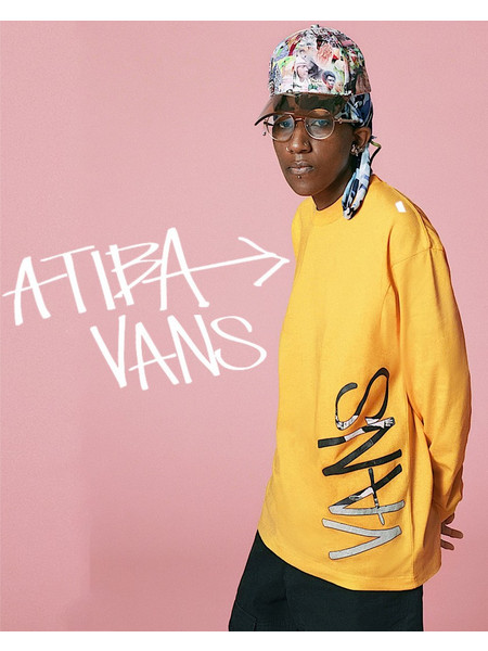 Vans X Atiba Μακρυμάνικη Μπλούζα - Κίτρινο VN000ZYAEN8