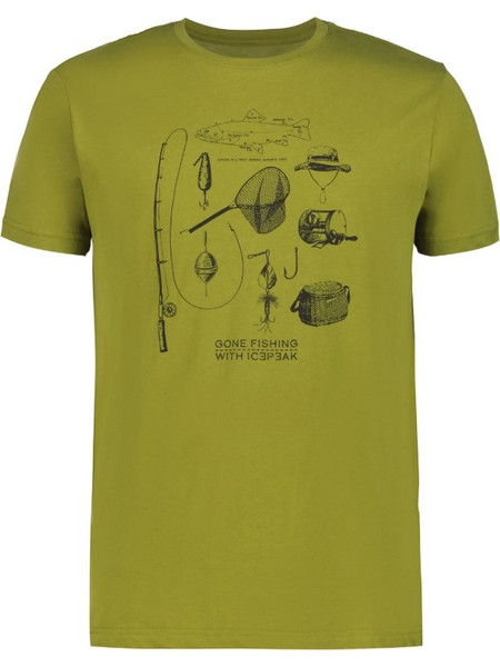 Icepeak Tee Millington - Ανδρική Μπλούζα T-Shirt Olive 100% Cotton, Χρώμα: Olive