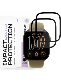 Techsuit Nano Flex Μεμβράνη Κινητού για Apple Watch 42mm, Μαύρη (2 Τεμάχια)