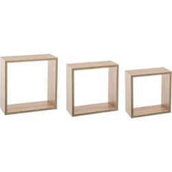 ΡΑΦΙΈΡΕΣ/ΡΆΦΙΑ ΤΟΊΧΟΥ WALL SHELF CUBE OAK NAT L X3 138957C
