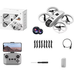 Mini Drone με Κάμερα HD 8K, WiFi FPV, Αποφυγή Εμποδίων και Περιστροφή 360 - V66 - ΛΕΥΚΟ