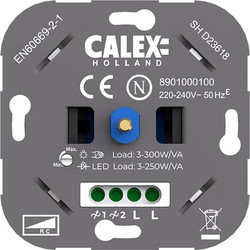 Επιτοίχιος Διακόπτης Dimmer Calex LED 3-250W Grey 8901000100