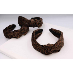Azure Accessories Στέκα Μαλλιών Κόμπος Leopard XA-0561