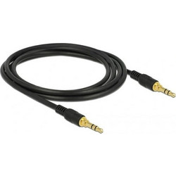 DeLock Καλώδιο Ήχου 3.5mm male - 3.5mm male Μαύρο 2m με Επίχρυσους Ακροδέκτες 85549