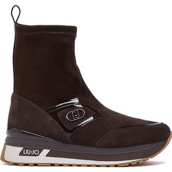 Liu Jo Γυναικεία Sneakers Flatforms Μποτάκια με Κάλτσα Καφέ BF6107-PX962S-3365