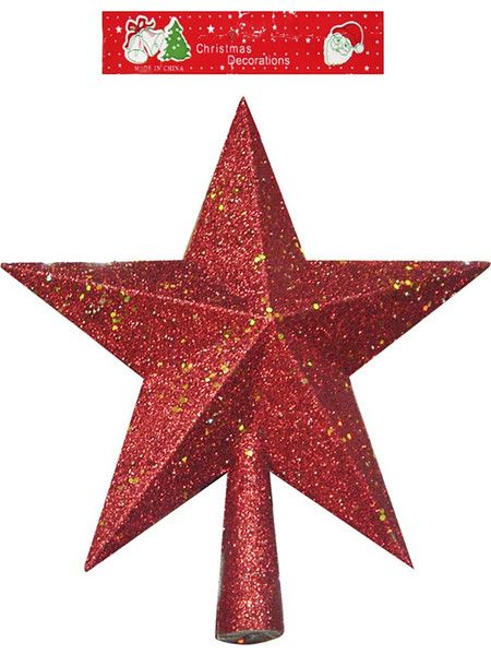 Κορυφή Άστρο Glitter 20cm Xmasfest 1131703 Κόκκινο 93-1683-RED