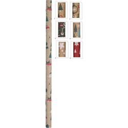 ΧΑΡΤΙ ΠΕΡΙΤΥΛΙΓΜΑΤΟΣ 70x200cm KRAFT ΣΧΕΔΙΑ ASSORTED