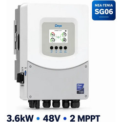Deye Hybrid Inverter 3.6kW 48V Μονοφασικός SG06 2 MPPT SUN-3.6K-SG06LP1-EU-BM2 12790
