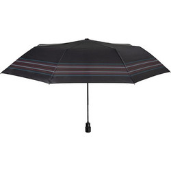 Umbrella Gent Mini 54/8 Aut. 3 section round black with border stripe κόκκινο