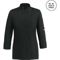 Σακάκι Σεφ EGOCHEF 100% Microfiber Γυναικείο Μαύρο με Μακρύ Μανίκι Easy Girl LARGE