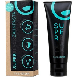 HappyBrush Superblack Οδοντόκρεμα για Λεύκανση Ενεργού Άνθρακα 75ml