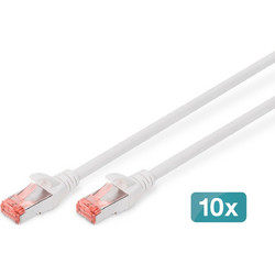 Digitus S/FTP Cat.6 Καλώδιο Δικτύου Ethernet 3m White 10τμχ