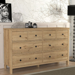 Συρταριέρα - Μπουφές Sabina Megapap χρώμα sepet oak 160x50x96εκ