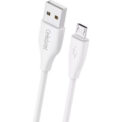 CELEBRAT καλώδιο micro USB σε USB CB-31, 3A, 480Mbps, 1m, λευκό