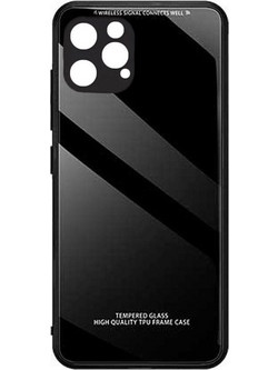 Forcell Glass Back Cover Black (iPhone 12 Pro Max)