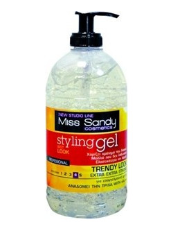 Miss Sandy για Πολύ Δυνατό Κράτημα Gel Μαλλιών Ανδρικό Πολύ Δυνατό Κράτημα 600ml