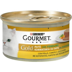 Purina Gourmet Gold Pate Adult Κοτόπουλο & Καρότο 24x85gr
