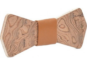 Ξύλινο Παπιγιόν Natural Perseus -Brown
