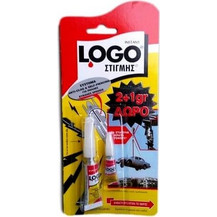 Logo Κόλλα Στιγμής 2+1 gr Δώρο - Κουτί 15 τμχ