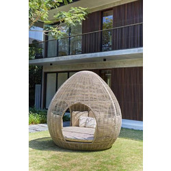 BELEN DAYBED- Κιόσκι πολυαιθυλένιο με αλουμινίου σκελετό - με μαξιλάρια αδιάβροχα 2,43 (Μ) x 2,43 (Π) x 2,31 (Υ)