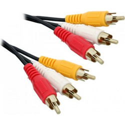 DeTech Καλώδιο Ήχου και Εικόνας 3 RCA σε 3 RCA M/M HQ 3m (18119)