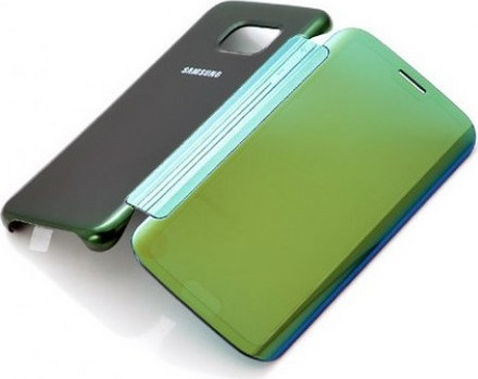 Θήκη Samsung Samsung Clear View Cover Blue (Galaxy S6 Edge)