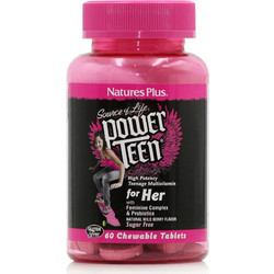 Nature's Plus Power Teen for Her 60 Μασώμενα Δισκία