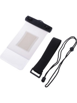 Αδιάβροχη θήκη για κινητά / mp3 έως 5.7 intses - Ασπρο Transparent Waterproof Case for various mobile phones (OEM)