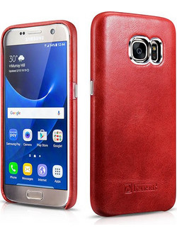 Θήκη ICARER Δερμάτινη VINTAGE Back Cover για SAMSUNG GALAXY S7 - KOKKINO