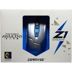 Zornwee Z1 Ενσύρματο Gaming Ποντίκι 2400 DPI Silver Blue