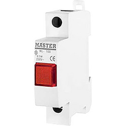 Ενδεικτική λυχνία Μονοφασική Kόκκινη με neon MASTER 3625235662531