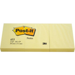 ΑΥΤΟΚΟΛΛΗΤΑ POST-IT 38X51 653 ΣΕΤ 3ΤΕΜ
