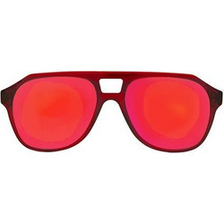 Ross & Brown Los Angeles 014 Ανδρικά Γυαλιά Ηλίου Aviator Κοκάλινα Κόκκινα με Πορτοκαλί Polarized Φακό