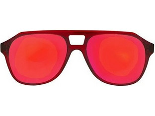 Ross & Brown Los Angeles 014 Ανδρικά Γυαλιά Ηλίου Aviator Κοκάλινα Κόκκινα με Πορτοκαλί Polarized Φακό