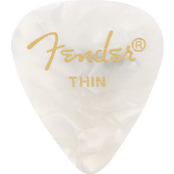 Fender White Moto Thin Πέννες (12 τεμάχια)