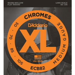 D'Addario ECB82 Σετ 4 Χορδές Ηλεκτρικού Μπάσου Chrome 50-105" Medium Tension