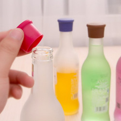 10 PCS Candy Color Silicone Wine Beer Condiments Bottle Stopper Random Color Delivery (OEM)