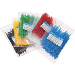 white 15cm Nylon Cable Zip Ties Wrap Fasten Wire Self-Locking Cable 100pcs - Δεματικά