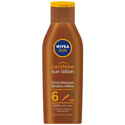 Nivea Sun Carotene Αδιάβροχο Γαλάκτωμα Μαυρίσματος Σώματος SPF6 200ml