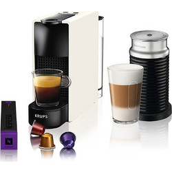 Krups Essenza Mini Bundle XN1111 Καφετιέρα Espresso για Kάψουλες Nespresso με Αφρογαλιέρα 19bar White