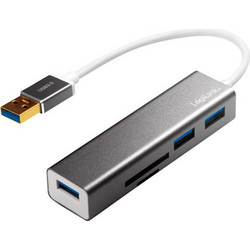 LogiLink UA0306 USB Hub 3.0 USB-A με 4 Θύρες USB-A / Card Reader