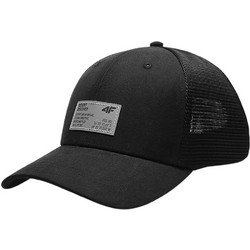 4F Καπέλο Jockey με Δίχτυ Snapback Υφασμάτινο Μαύρο 4FSS23ACABM130-20S