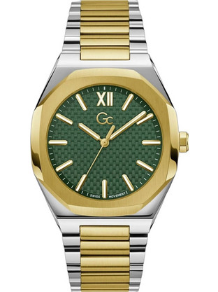 Guess GC Collection Ανδρικό Ρολόι με Χρυσό Μεταλλικό Μπρασελέ Z26002G9MF