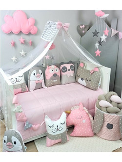Baby Star Tiny Friends Σετ Κούνιας Pink 3τμχ 7745Ρ