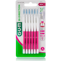 Gum Bi-Direction Μεσοδόντια Βουρτσάκια 1.2mm Ροζ 6τμχ