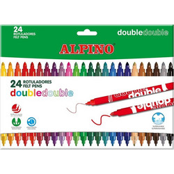 Alpino Double Μαρκαδόροι Ζωγραφικής Σετ 24 Χρώματα